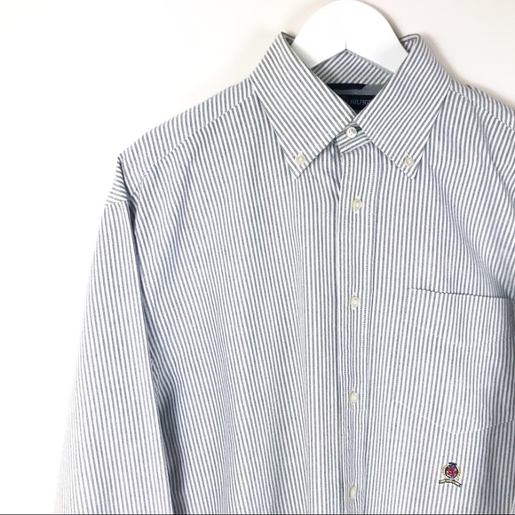 Tommy Hilfiger Other - Tommy Hilfiger Men’s Long Sleeve Gray Strip Shirt
